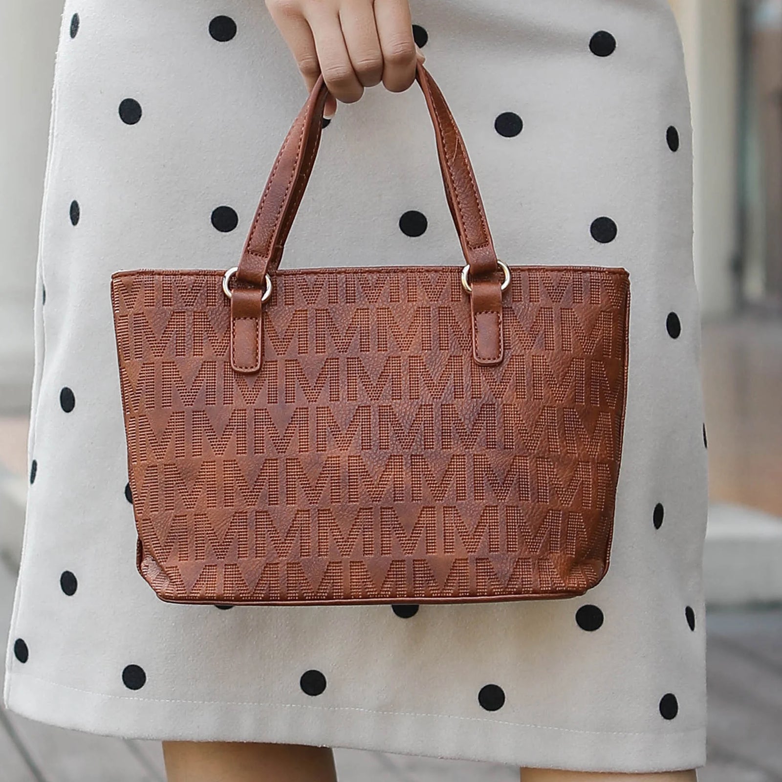 Bolsos Tote De Mujer Veganos De Cuero M, MU Burdeos, 4 Unidades