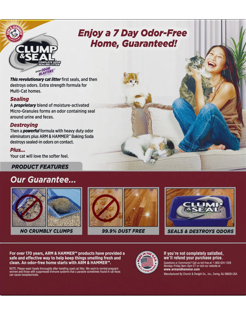 Load image into Gallery viewer, Clump &amp; Seal Cat Litter Multi-Cat Complete Odor Sealing Clay Clumping Cat Litter, 28 Lb
