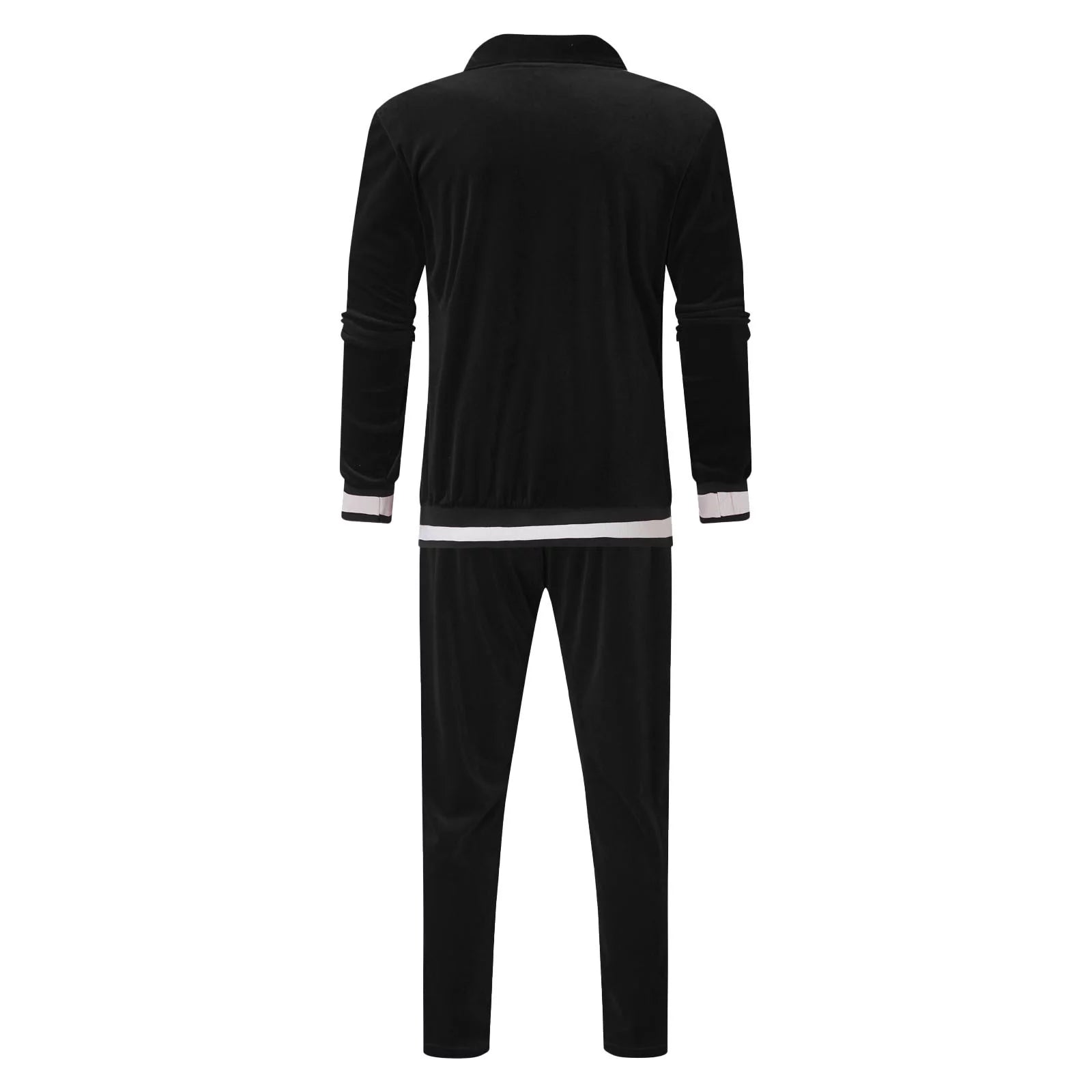 Conjunto Deportivo De Terciopelo Para Hombre, Conjunto Deportivo De Terciopelo Para Hombre 2023 2 Piezas Chaqueta De Invierno Cálida Con Zíper Completa Pantalones Deportivos Ropa Deportiva Conjunto Deportivo