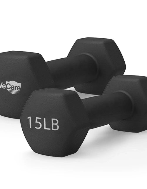 Load image into Gallery viewer, Fitness, Mancuerna De Neopreno De 15Lb, Par - Negro

