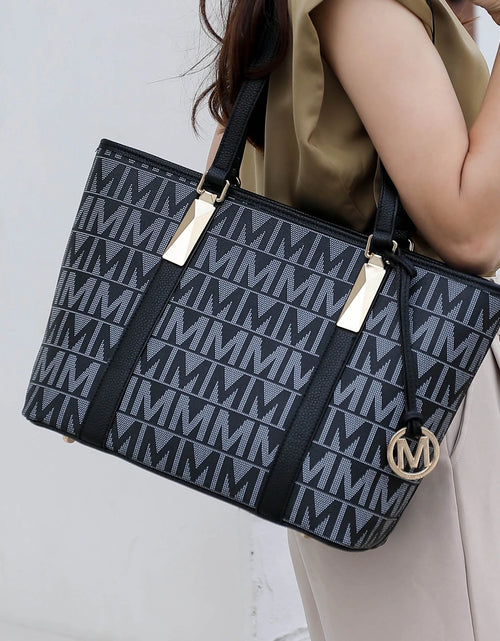 Load image into Gallery viewer, by Mia K. Marimar Women'S Tote Bag with Pouch and Wristlet, Signature 4 Piece Set - Tan
