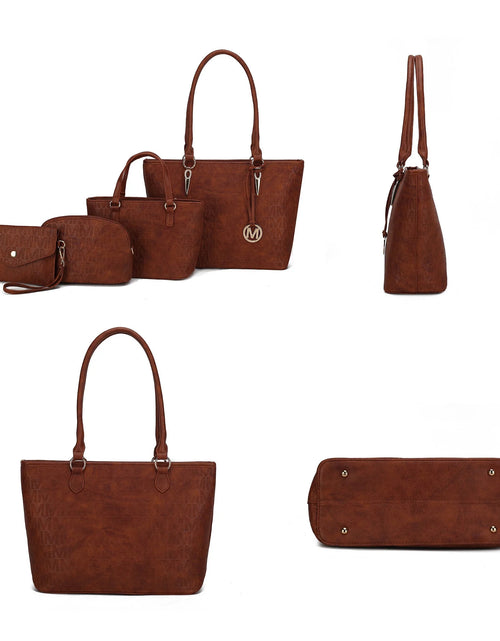 Load image into Gallery viewer, Bolsos Tote De Mujer Veganos De Cuero M, MU Burdeos, 4 Unidades
