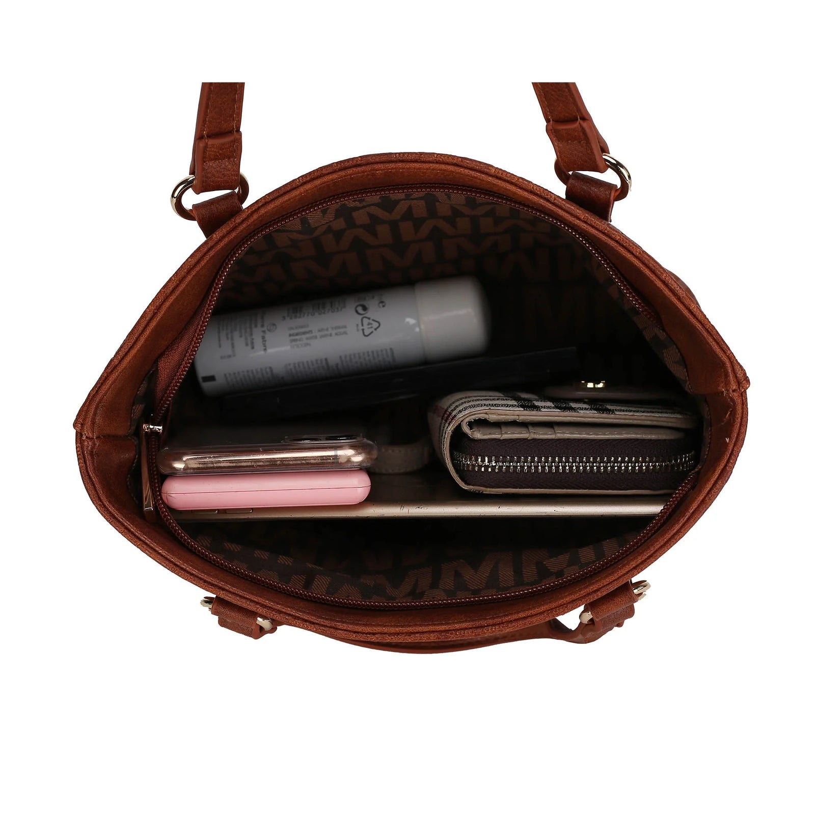 Bolsos Tote De Mujer Veganos De Cuero M, MU Burdeos, 4 Unidades