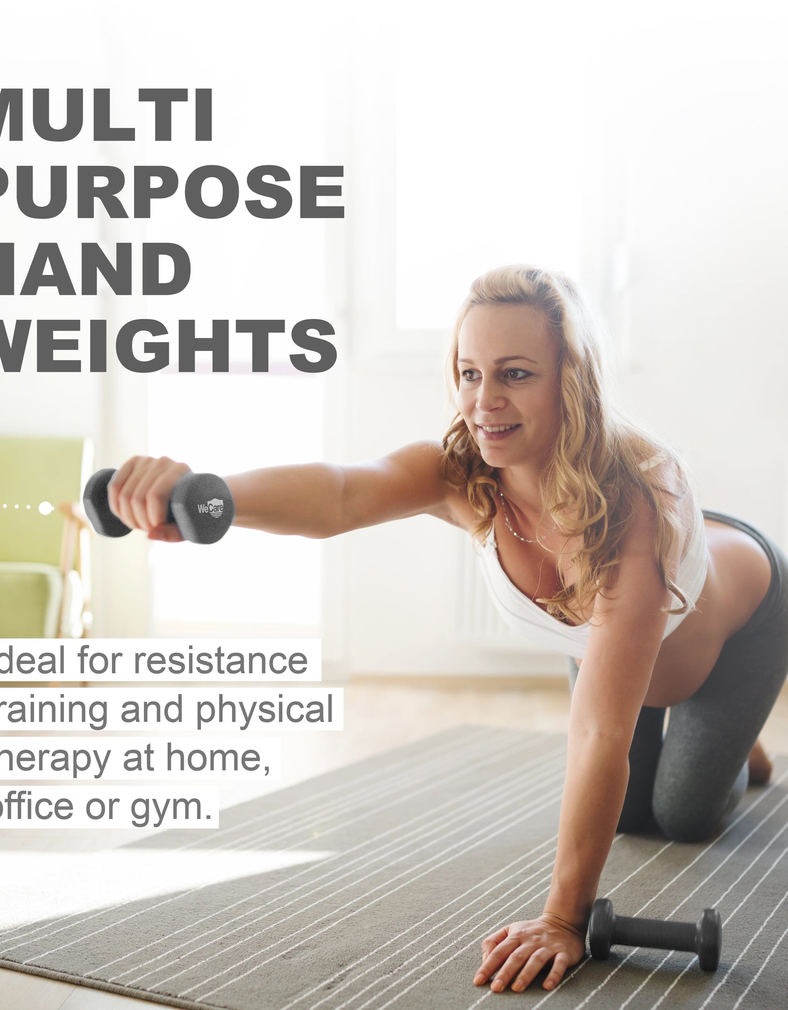 Fitness, Mancuerna De Neopreno De 15Lb, Par - Negro