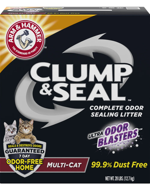Load image into Gallery viewer, Clump &amp; Seal Cat Litter Multi-Cat Complete Odor Sealing Clay Clumping Cat Litter, 28 Lb
