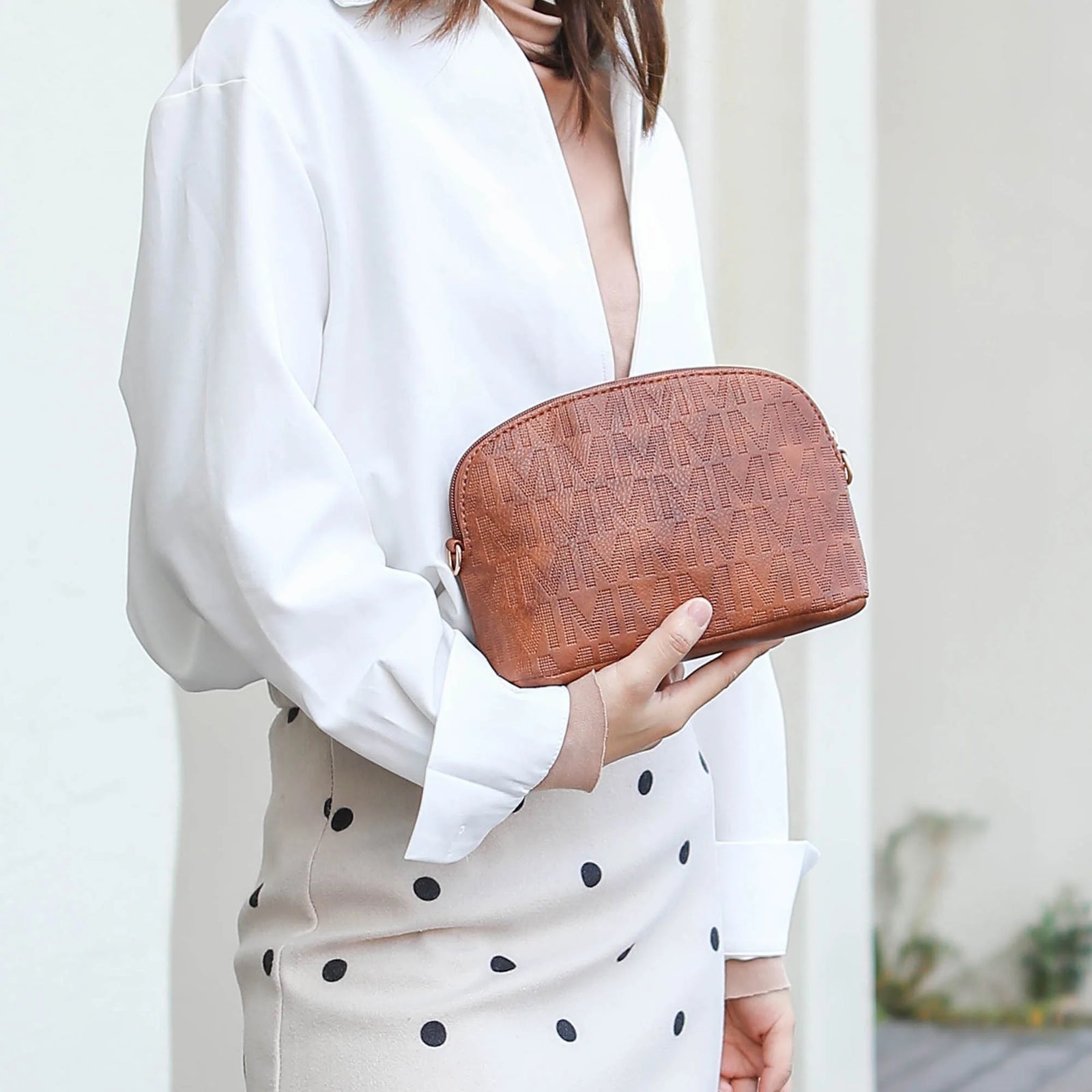 Bolsos Tote De Mujer Veganos De Cuero M, MU Burdeos, 4 Unidades