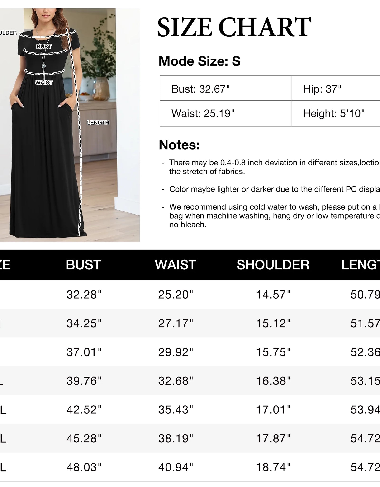 Women'S Short Sleeve Loose Plain Maxi Dresses Casual Long Dresses with Pockets,Mother'S Day,Dark Purple,Xl