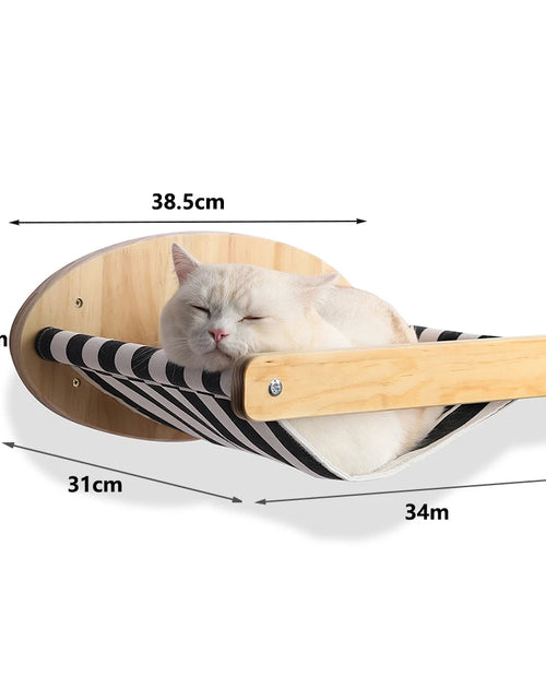 Load image into Gallery viewer, Cat Wall Climbing Shelf Steps Ladder Scratching Post Scratcher Bed Hiding House for Cats Tree Tower Pet Furniture Accessories
