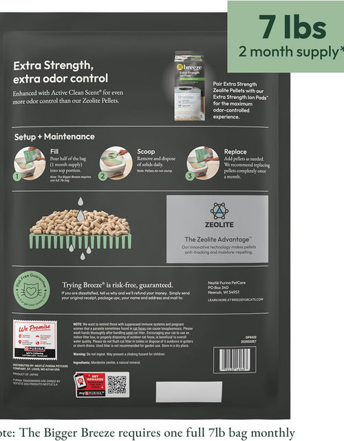 Load image into Gallery viewer, Purina  Scented Litter Pellets, Breeze Enhanced Refill Litter Pellets in Recyclable Box - (4) 7 Lb. Bags
