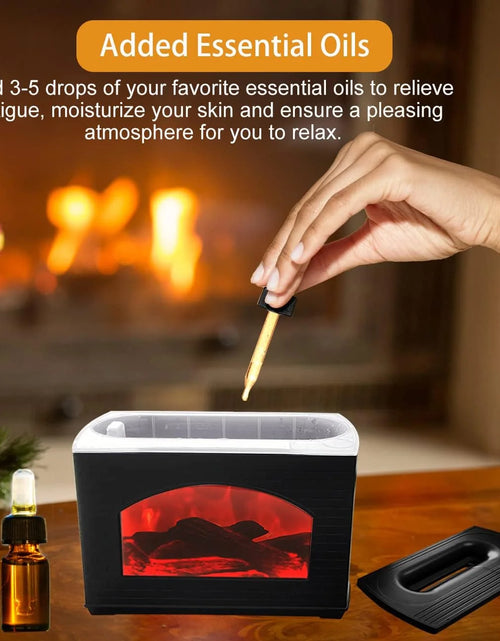 Load image into Gallery viewer, Flame Oil Diffuser, 270Ml Cool Mist Humidifier Diffuser,Sleep Relax for Outdoor Bedroom Living Roomï¼Fireplace Air Diffuser

