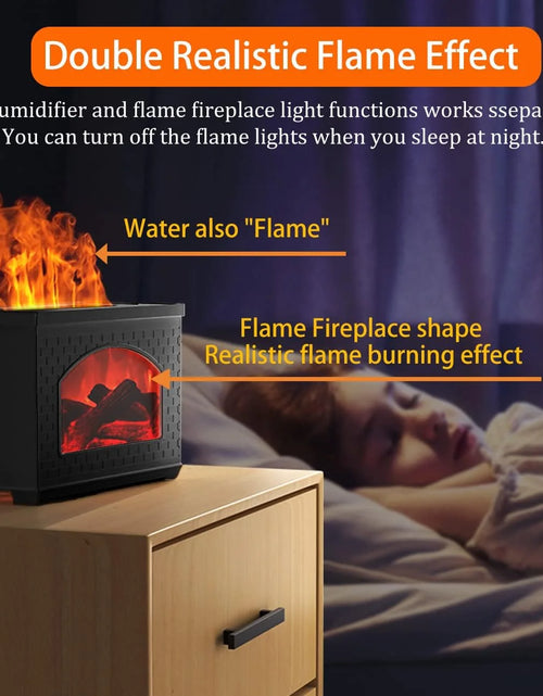 Load image into Gallery viewer, Flame Oil Diffuser, 270Ml Cool Mist Humidifier Diffuser,Sleep Relax for Outdoor Bedroom Living Roomï¼Fireplace Air Diffuser
