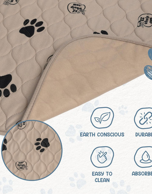 Load image into Gallery viewer, Reusable Dog Pee Pads for Dogs - Waterproof Potty Training Pee Pad - Washable Dog Training Pads W/ Rounded Corners Puppy Pad - Lightweight &amp; Laminated Whelping Pad Dog Mat Pet Supplies - 2 Pk
